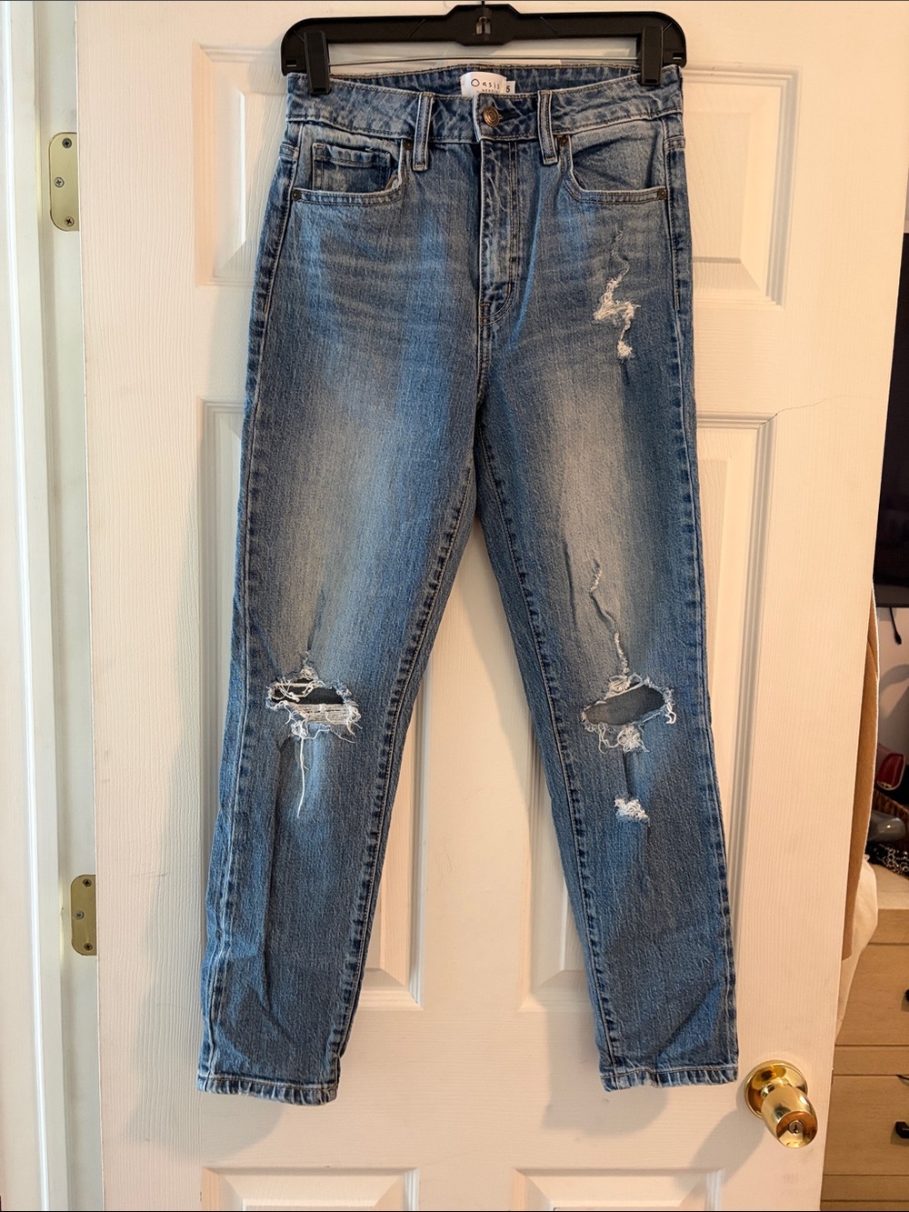 Oasis Light Blue Distressed Boyfriend Jeans